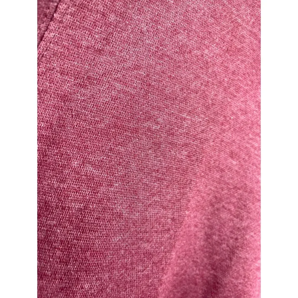 Exist Mens Heather Burgundy Purple Long Sleeve 1/4 Zip Pullover Sweatshirt NEW L